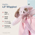 Bearington Baby Wiggles Snuggler, 15 Inch Pink Puppy Dog Plush Stuffed Animal Security Blanket Lovey for Babies...