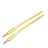 Braided Nylon Transparent PVC Jacket 1M Aux Audio Cable 3.5mm Jack Male to Male Cord for Multimedia Devices - Gold...