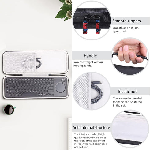 khanka Hard Travel Case Replacement for Logitech K600 TV Wireless Keyboard...