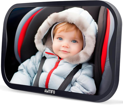 Baby Car Mirror Gifts for Newborns: Ease of Installation Non-Shaking Stability Car Seat Mirror Rear Facing Shatterproof Backseat Mirror View Infan...