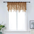 PearAge Ruffled Voile Semi Sheer Curtain Valance, Kitchen Living Room Shabby Chic Ruffle Valance Curtains, Girls Daughters Bedroom Cascade Window ...