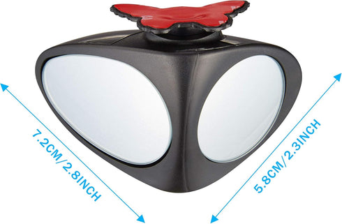 TOMALL 2 in 1 Car Blind Spot Mirror 360 Rotation Adjustable HD Glass Wide Angle Convex Rear View Mirror Blind Spot for Front/Rear wheels Observati...