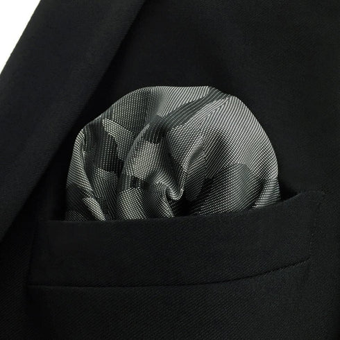 SHLAX&WING Unique Grey Pocket Square for Men Camo Camouflage 12.6 inches...