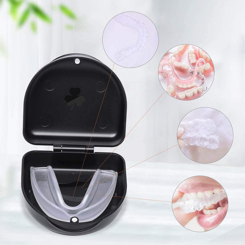 (2 Pack) Retainer Case,Solid Orthodontic Retainer Case-Black...