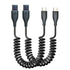 High-Speed Coiled Car Charger Cable - 66W PD Fast Charging, USB Type A to USB C USB-C Charging Cable Compatible......