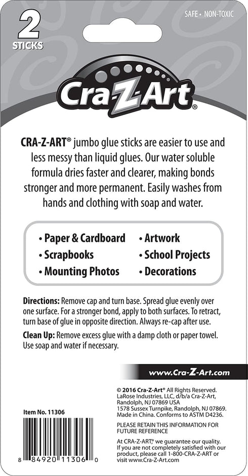 Cra-Z-art Jumbo Washable Glue Sticks, 2-Count (11306N-48)...