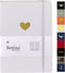 SETTINI® White Heart Journal - Faux Leather, Lay Flat Design - Lined Pages, Elastic Closure, Bookmark & Pocket. Ideal Gift for Women and Men - Bir...