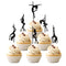 36 PCS Pole Dance Girl Cupcake Toppers Black Glitter Pole Dancing Cupcake Picks Bachelorette Bridal Shower Birthday Party Cake Decorations Supplie...