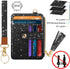 Slim Zipper Credit Card Holder with Keychain Wristlet Small RFID Glitter Leather Wallet with ID Window for Women,Black...