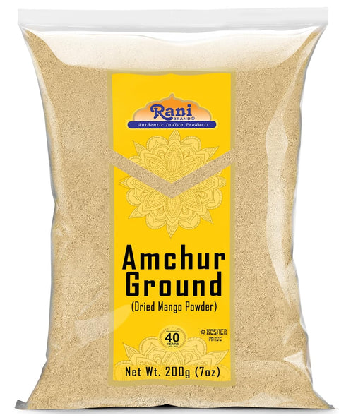 Rani Amchur (Mango) Ground Powder Spice 7oz (200g) ~ All Natural, Indian Origin | No Color | Gluten Friendly | Vegan | NON-GMO | No Salt or filler...