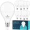 hansang Ceiling Fan Light Bulbs E12 Small Base, 60W Equivalent Light Bulb, 3000K Warm White, LED Candelabra Small Light Bulbs, A15 Round Chandelie...