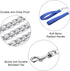Metal Dog Leash Chew Proof Dog Chain Leash 4ft, 8ft Heavy Duty Sturdy Pet Dog Leash with Red Padded Handle for Large Medium Dogs (4'/3.0mm, Blue H...