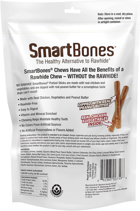 SmartBones No Artificial Colors or Preservatives Pretzel-Style Chews, Treat Your Dog to a Fun Shapped Rawhide-Free Chew 8 Count (Pack of 1)...