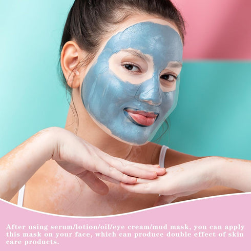 300 Sheets Facial Plastic Mask Disposable Facial Sheet Mask Transparent Face Mask Sheets for Skin Care DIY Spa Mask Moisture Retention...
