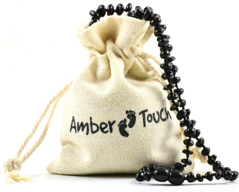 Baltic Amber Necklace (13 Inches) - Certified Authentic Baltic Amber (Black)...