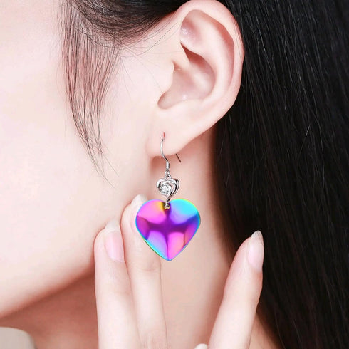 26 Pieces Geometric Shape Earring Blanks Charms Stainless Steel Rainbow Color Blank Pendants Stamping Dangles for DIY Necklace Crafts Jewelry Maki...