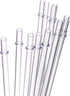 Dakoufish 10 Inch Clear Reusable Thick Plastic Drinking Straws for 16 oz & 30 oz Mason Jar Tumblers,Set of 12 Pcs Straws with Cleaning Brush (10in...