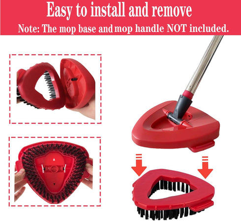 Spin Mop Replace Head Base Scrub Mop Brush Head Replacement for O Ceda EasyWring 1 Tank System, Shower Floor Scrubber, Hard Bristle Cleaning Brush...