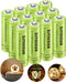 12-Pack Rechargeable AA Batteries - 1100mAh 1.2V NiMH High Capacity Batteries - Ideal for Solar Lights & Home Devices...