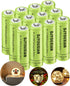 12-Pack Rechargeable AA Batteries - 1100mAh 1.2V NiMH High Capacity Batteries - Ideal for Solar Lights & Home Devices...