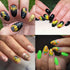 5 Sheets Flower Nail Art Stickers Decals, 5D Sunflower Nail Stickers for Nail Art,3D Self-Adhesive Engraved Nail Art Supplies Yellow Floral Small ...