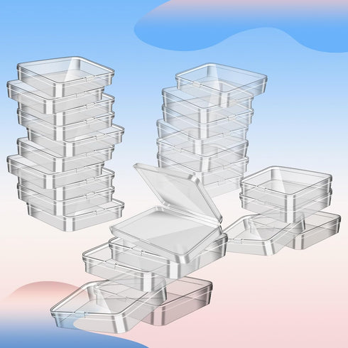 Bead Organizer Box, Small Clear Plastic Beads Storage Containers Box, Bead Organizers with Lid, Mini Storage Box Use for Diamond Art?DIY Crafts?Pi...