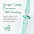 Oxygen Tubing Connector, 360° Rotation Cannula Connector Oxygen Connector Avoid Tangles, Tubing Swivel Connector O2 Connector (White-10pack)...