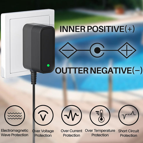 Pool Vacuum Charger 5V Adapter for Intex Pool Vacuum Charger Cord for Intex 28620 28620E 28620EP CL1704 12269 Charger for Intex Replacement Adapte...