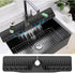 24 inch Silicone Draining Mat for Kitchen Sink,90° Foldable Design,Longer Silicone Faucet Handle Drip Catcher Tray for Kitchen Countertop,Bathroom...
