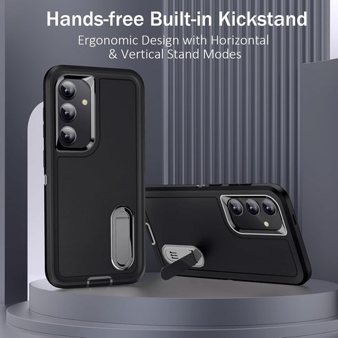 BaHaHoues for Samsung Galaxy S24 Case, Samsung S24 Phone Case with Built in Kickstand, Shockproof/Dustproof/Drop Proof Military Grade Protective C...