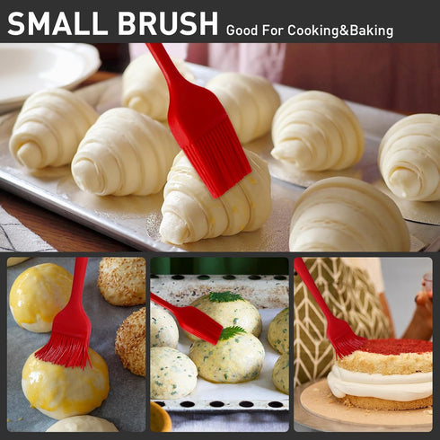 Pastry Brush-Begonia Silicone Basting Brush for Cooking,2pcs 10+8 in Heat Resistant Food Brushes for Baking, Grilling, Cooking and Spreading Oil, ...