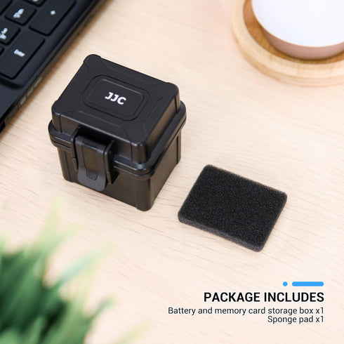 DB-110 LI-92B LI-90B NP-50 Battery and SD Micro SD Card Case, Water-Resistant & Shockproof, Camera Battery Case Holder Storage Box for 4X DB-110/L...