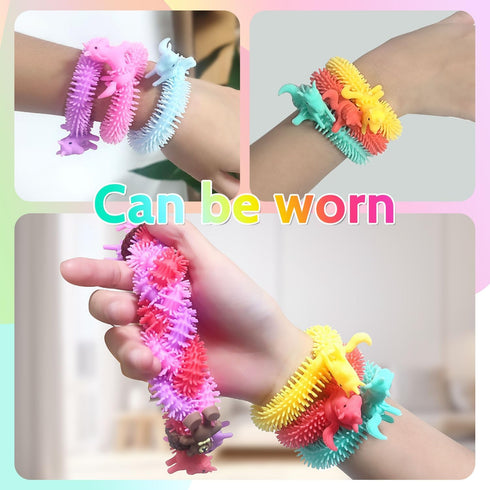 10pcs Unicorn Stretchy Strings Toys, Sensory Stress Toys for Against Anxiety, Quiet Stress Relief Toy for Autism and Special Needs,Improve Mood an...