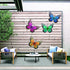 Metal Butterfly Wall Decor 9.8" Outdoor Fence Wall Art Decor Hanging for Garden Yard Living Room Bedroom Patio Balcony Gift for Family Friends...