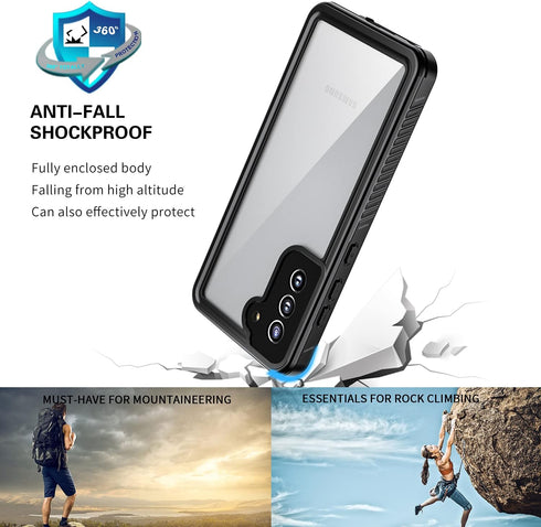 Waterproof Case for Galaxy S21 Fe 5G, Waterproof Shockproof Dirtproof Snowproof Case Rugged Clear Cover for Samsung Galaxy S21 Fe 5G for Snorkelin...
