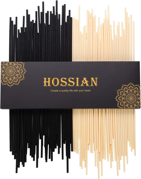 HOSSIAN Reed Diffuser Sticks - Reed diffusers-Reed Sticks -Diffuser Glass Bottles-Diffuser Refills- Natural Rattan Wood Replacement for Aroma Frag...