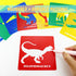 20 Pieces Dinosaur Stencils for Kids 5.1 Inches Drawing Stencils Chalk Stencils Large Washable Animal Themed Primary Shape Template for Kids Toddl...