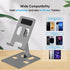 Cell Phone Stand, Foldable Aluminum Adjustable Phone Holder for Desk Portable Travel Holder Office Desk Accessories Compatible for iPhone 14 Pro M...