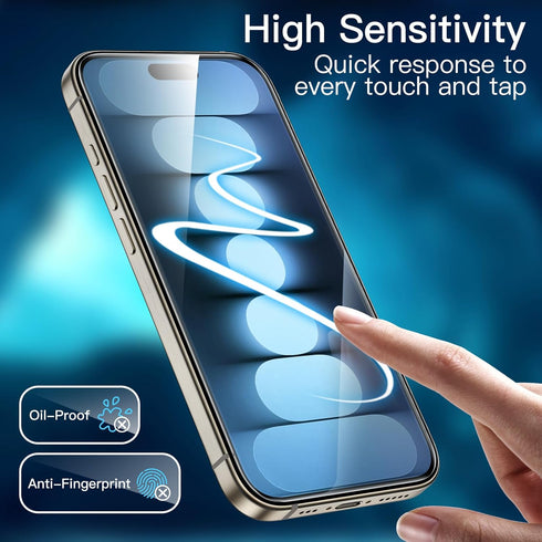 JETech Screen Protector for iPhone 15 Pro Max 6.7-Inch, Bubble Free, Tempered Glass Film with Easy Installation Tool, Case-Friendly, HD Clear, 2-P...