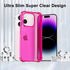 for iPhone 14 Pro Max Case Clear, Neon Bright Vibrant Color, Transparent Jelly Protective Silicone Phone Case Design for Women Girly Cute, Thin Sl...