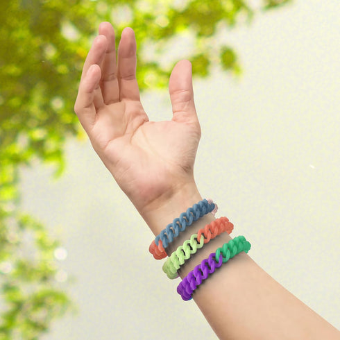 6 Pack Mosquito Repellent Bracelets for Adults and Kids, DEET-Free Insect & Bug Repellent Bands, Individually Wrapped Repellent Wristbands for Out...
