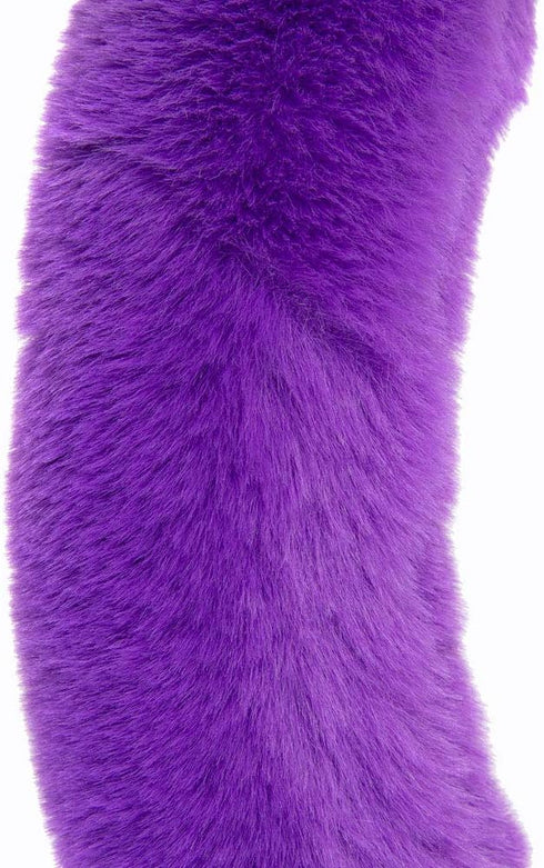 Aspen Purple Fuzzy Steering Wheel Cover for Women – Cute and Stylish Fluffy Fur Steering Wheel Cover for Cars Trucks Vans SUVs, Universal Fit for ...