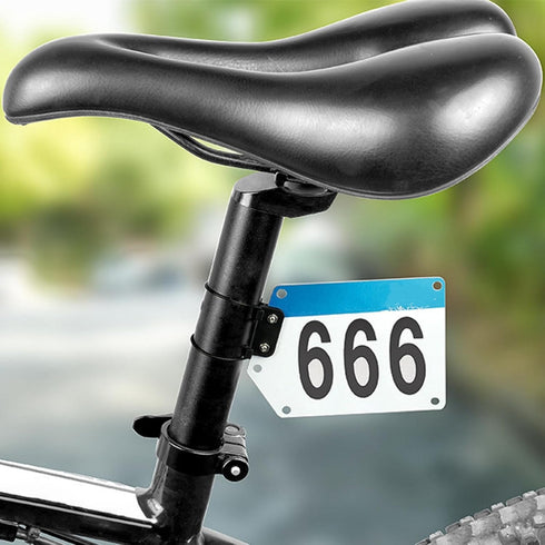 Bike Race Number Plate Mount Holder Cycling Number Mount Quick Release Racing Number Holder Mount for Round Tube Bars...