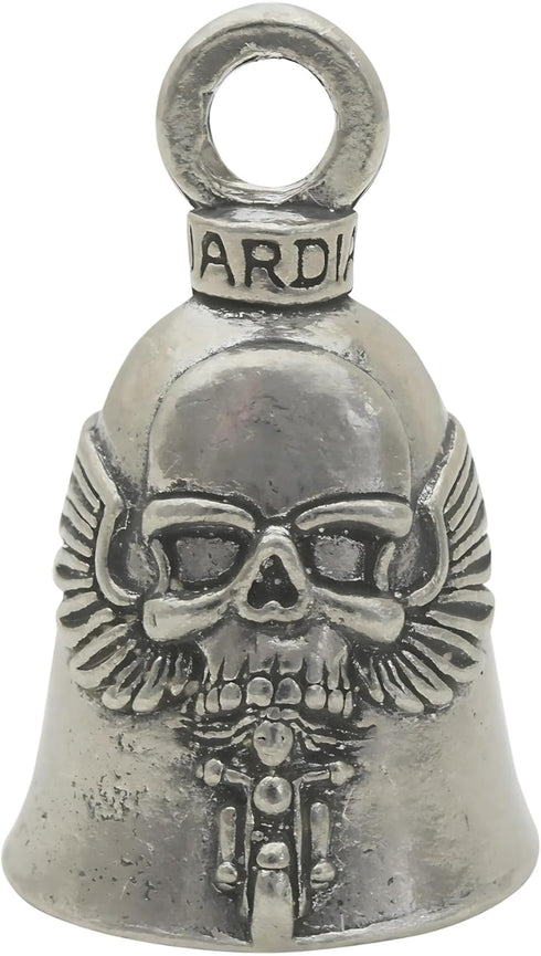 Ghost Rider Good Luck Bell w/Keyring & Black Velvet Gift Bag | Motorcycle Bell | Lead-Free Pewter | Good Luck Gift | Made in USA…...