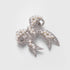 Nicole Miller Silver White Round Pearls Ribbon Clear Rhinestones Brooches and Pins...