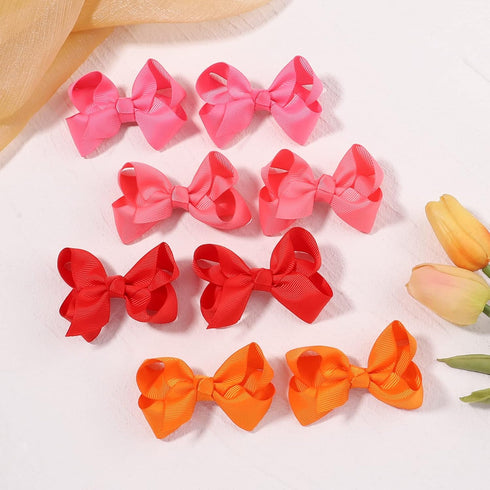 40PCS 3Inch Hair Bows for Girls Grosgrain Ribbon Toddler Hair Accessories with Alligator Clips for Toddlers Baby Girls Kids Teens in Pairs...