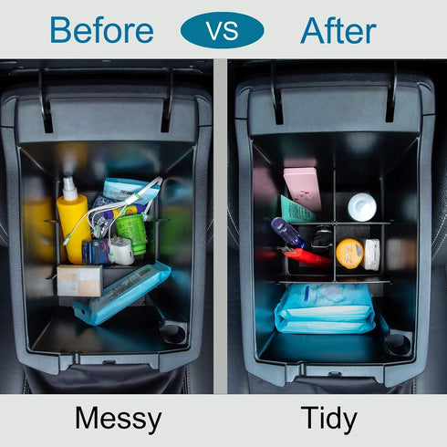 JDMCAR Compatible with Toyota 4Runner Accessories 2010-2024 Center Console Organizer,Insert ABS Black Materials Compartment Divider...