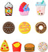 KitBeads 10pcs Silicone Food Beads Mixed Styles Cookie Pizza Donut Beads Rubber Burger Food Focal Beads for Jewelry Making Keychain Bulk...