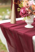 Serra Flora Burgundy Wedding Arch Draping Fabric 1 Panels 29" x 20Ft Sheer Chiffon Curtain Drapes for Wedding Ceremony Party Reception Ceiling Swa...