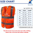 9 Pockets Safety Vest Class 2 High Visibility Reflective Vest for Women Men Security Wear Meets ANSI/ISEA Standards(KZC-Orange, 2XL)...